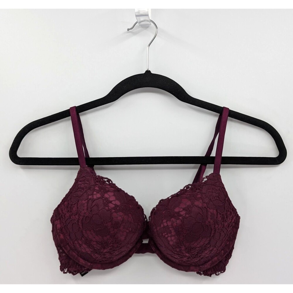 Victoria's Secret Bra Women's 34B Plum Purple Lace Push Up Very Sexy - Picture 1 of 6